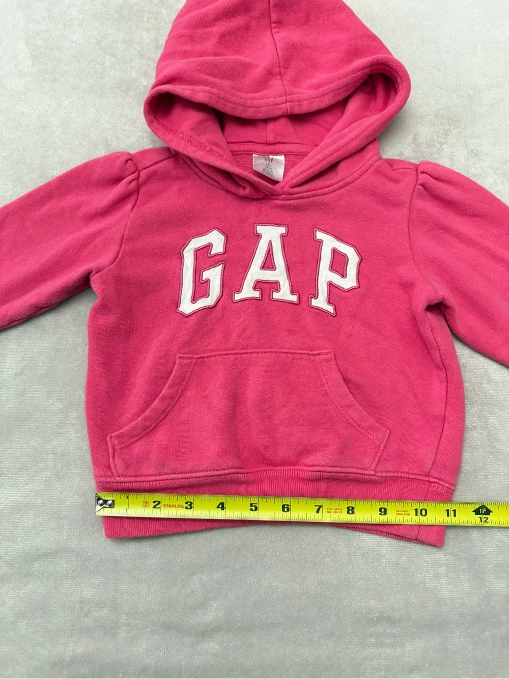 Baby Gap Toddler Girls Pink Pullover Hoodie Sweatshirt Size 2 Years Logo Pocket